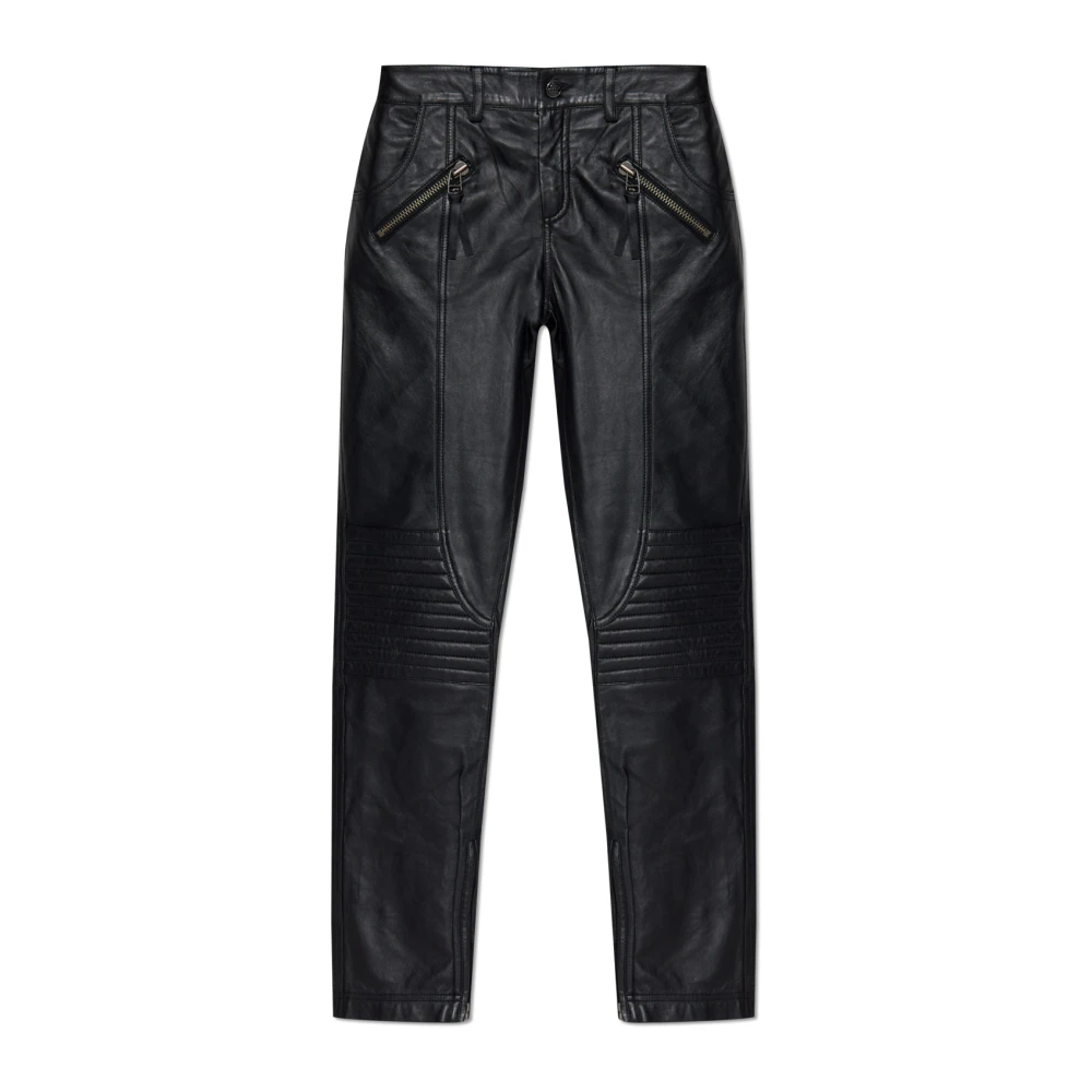 Munthe Leren broek Black Dames