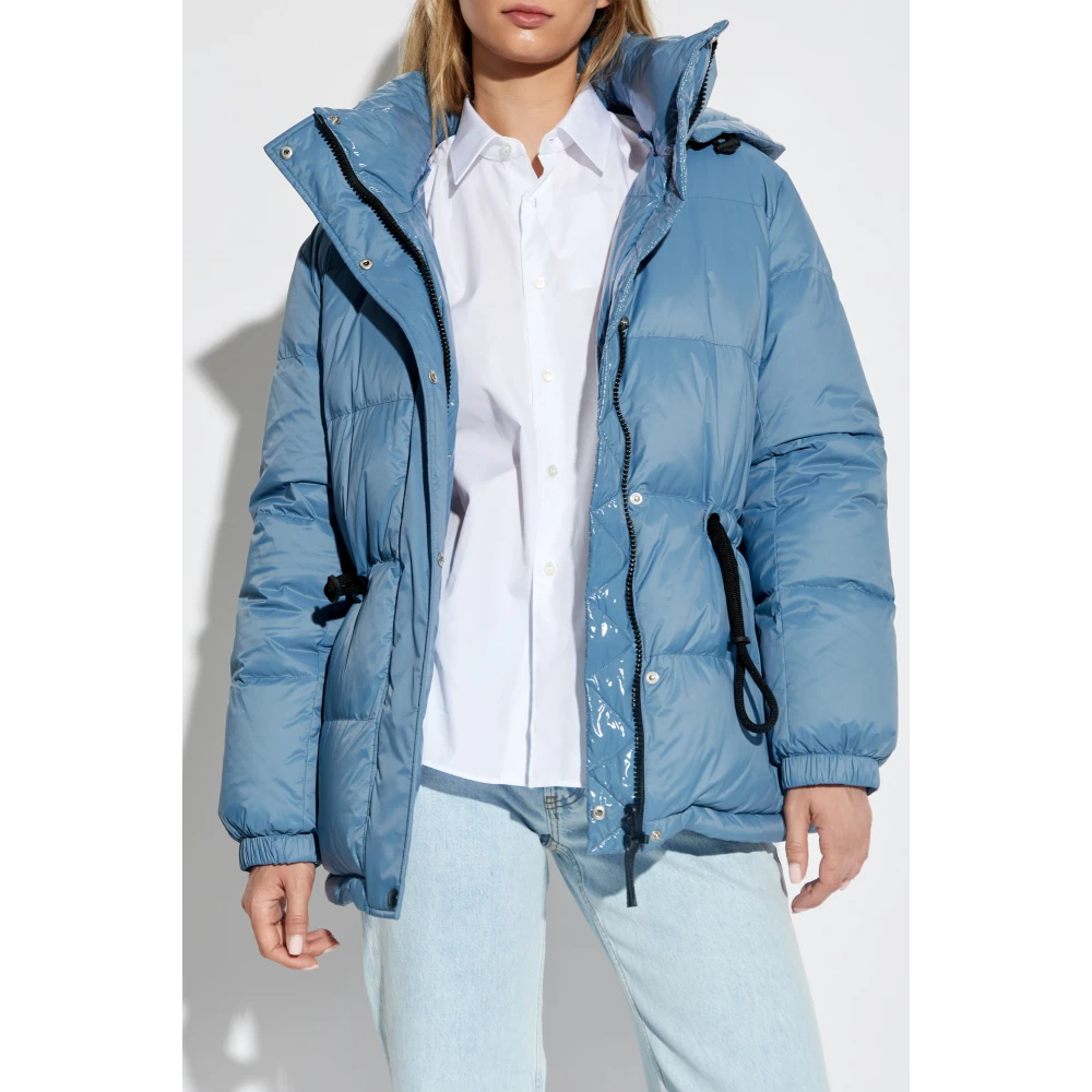 Yves Salomon Omkeerbare jas met afneembare capuchon Blue Dames