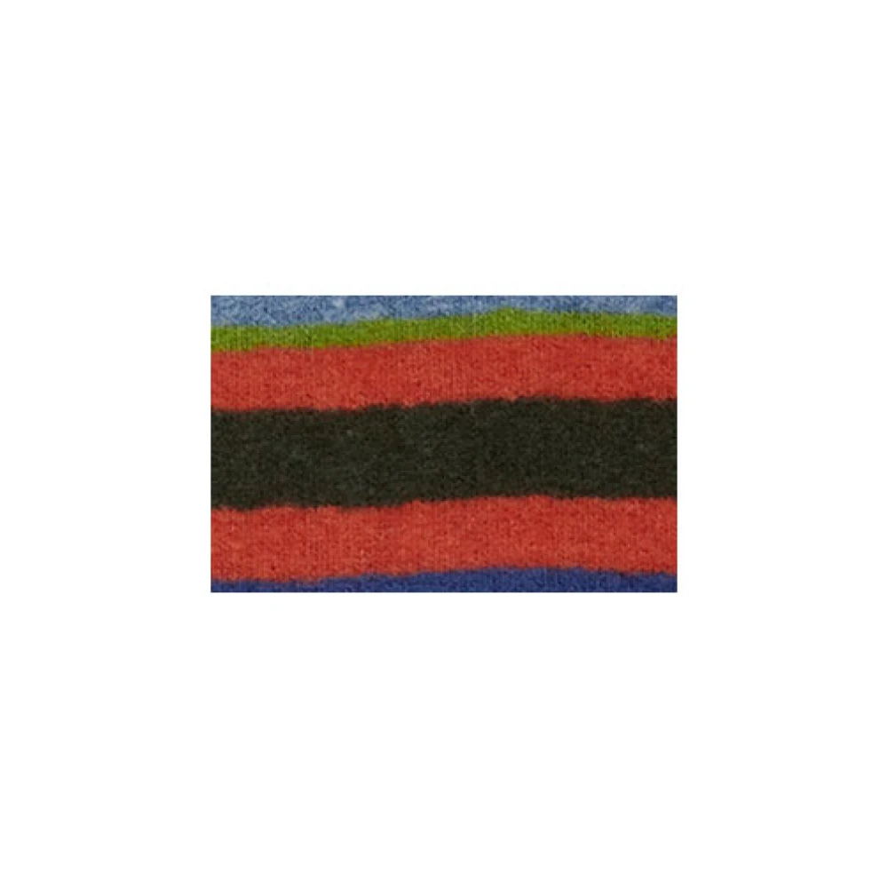 Gallo Unisex groene fleece sjaal met veelkleurige strepen Multicolor Unisex