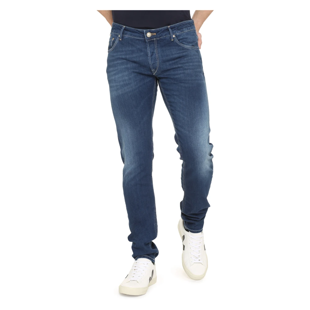 Hand Picked Klassieke Straight-Leg Jeans Blue Heren