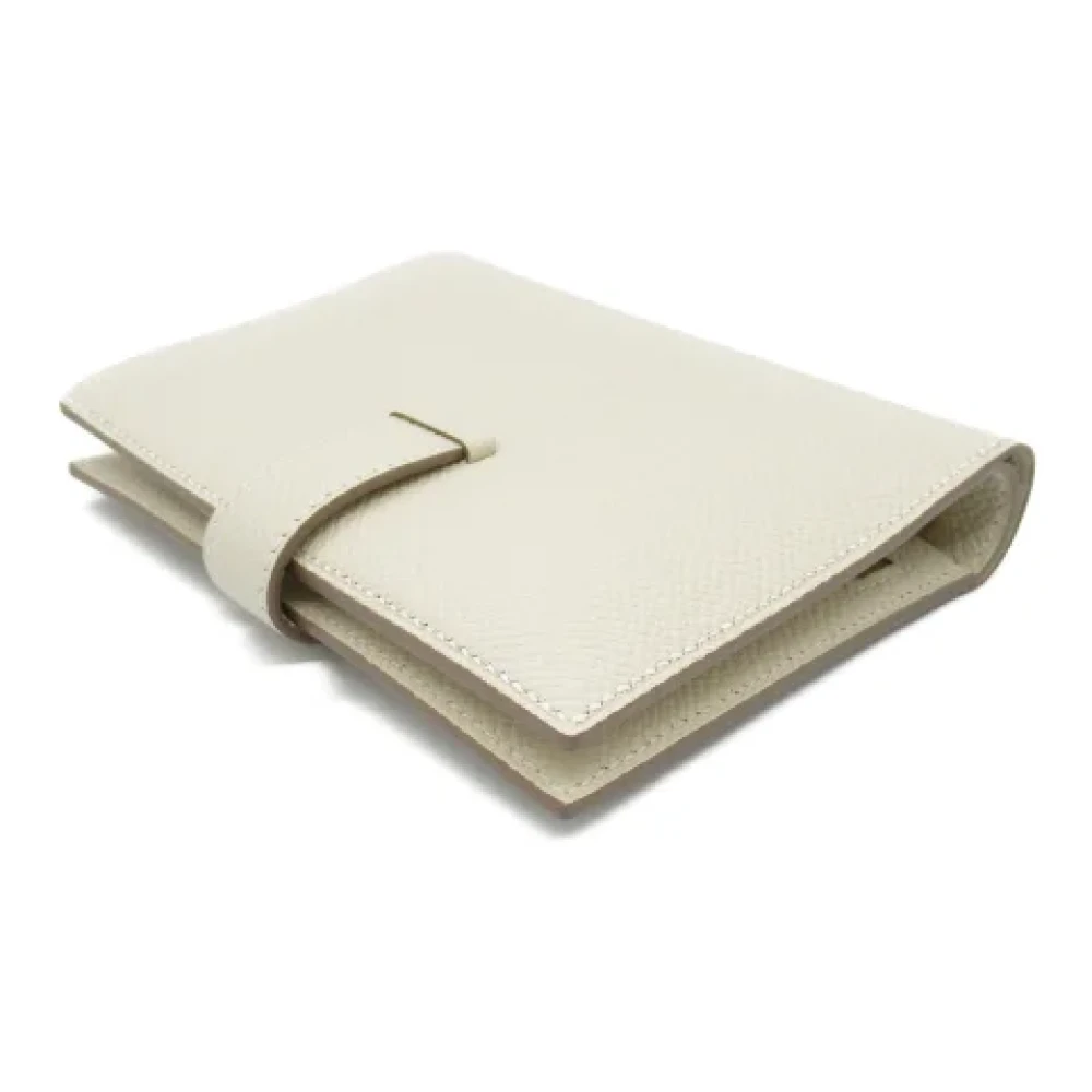 Hermès Vintage Pre-owned Leather wallets Beige Dames