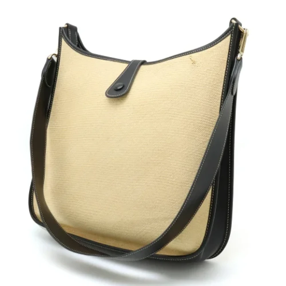 Hermès Vintage Pre-owned Leather shoulder-bags Beige Dames