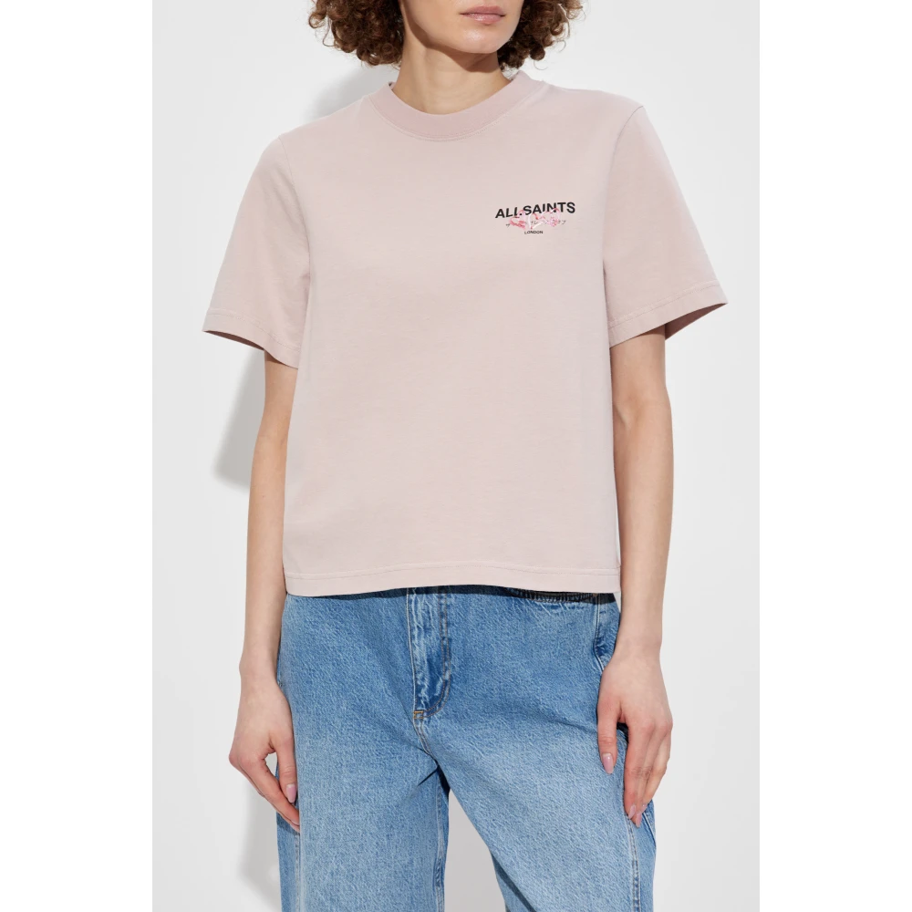 AllSaints T-shirt Amore Pink Dames