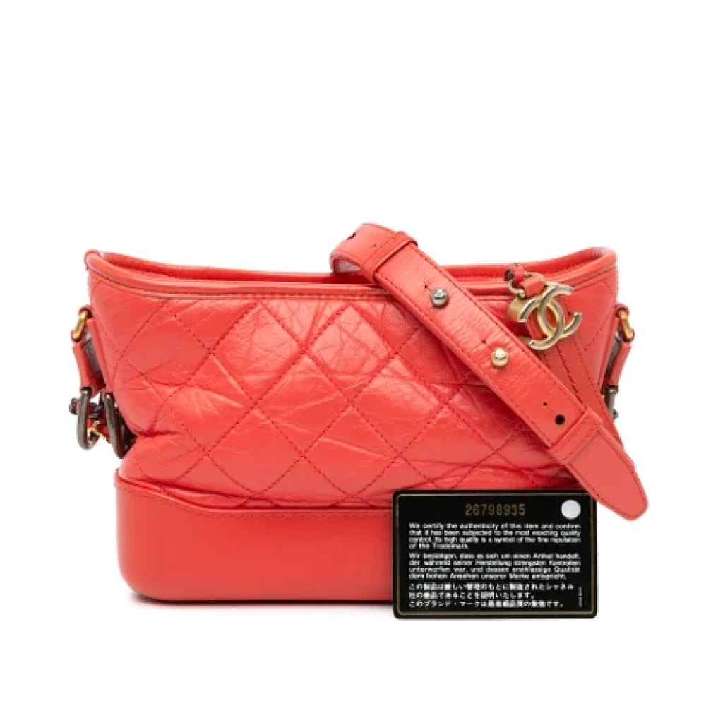 Chanel Vintage Pre-owned Leather crossbody-bags Red Dames