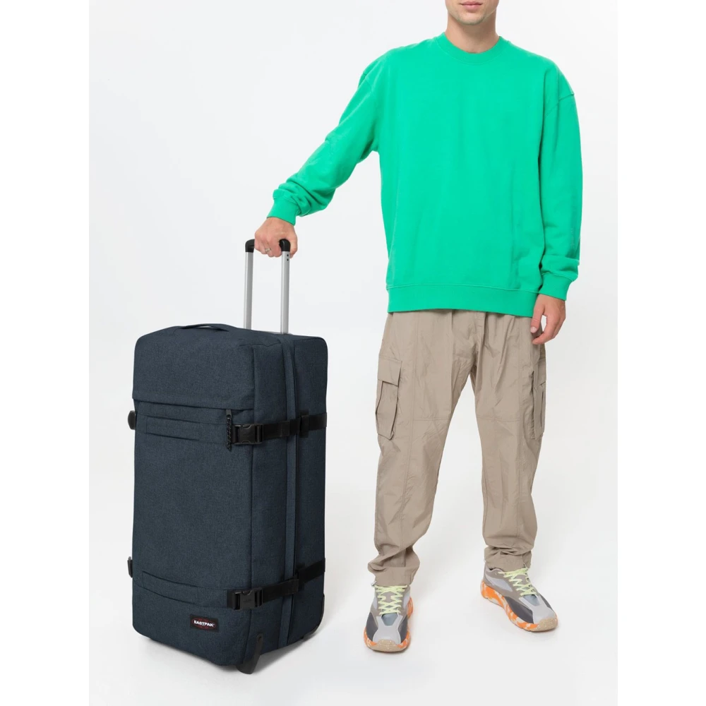 Eastpak Blauwe Reistas Transit'R L Triple Denim Blue Unisex
