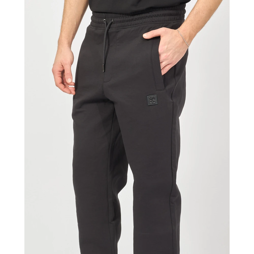 Hugo Boss Zwarte casual broek met elastiek Black Heren