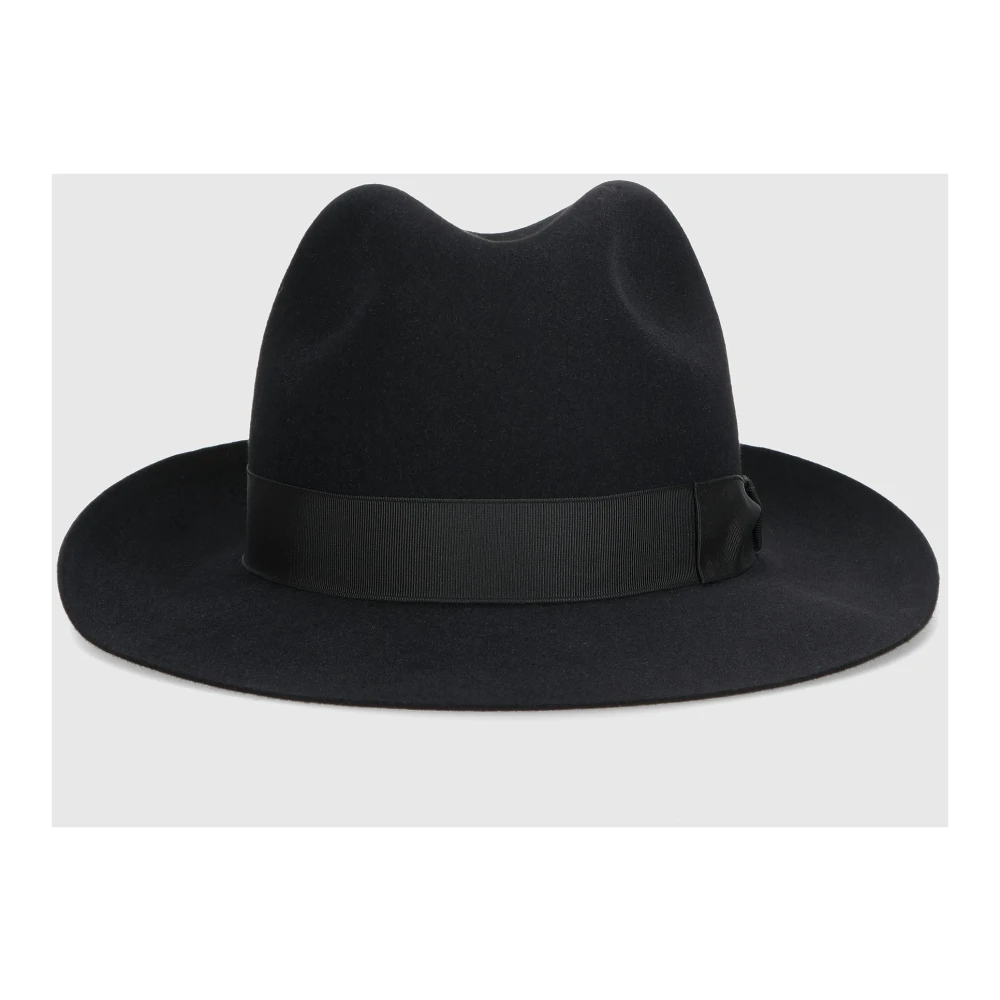 Borsalino Marengo Fedora Hat Black Heren