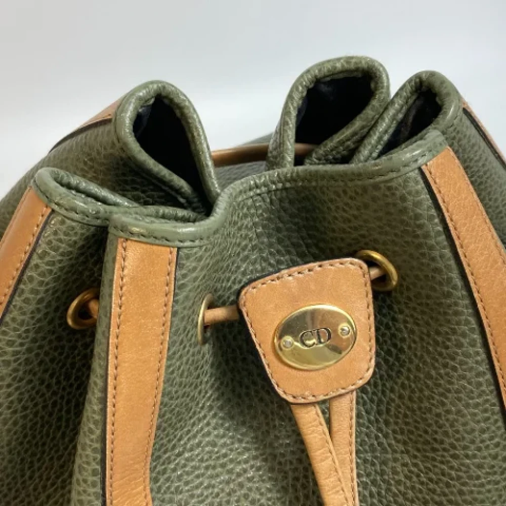 Dior Vintage Pre-owned Leather dior-bags Green Dames