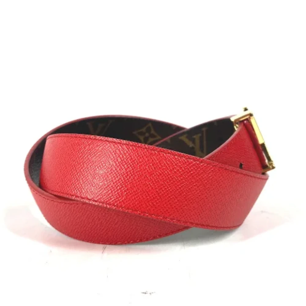 Louis Vuitton Vintage Pre-owned Cotton belts Red Dames
