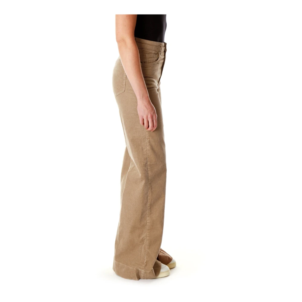 ARMEDANGELS Corduroy Wide Leg High Waist Pants Beige Dames