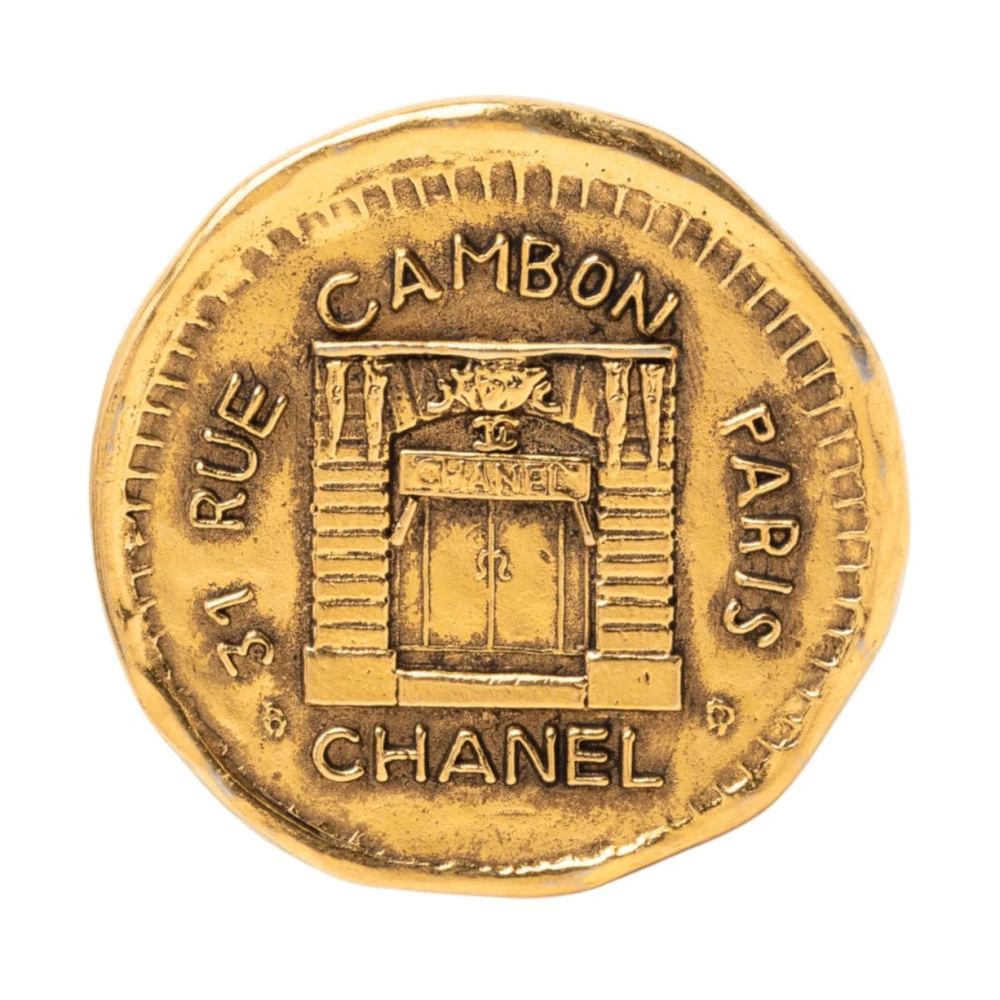 Chanel Vintage Women's Yellow Pre-Owned Cambon Paris Coin