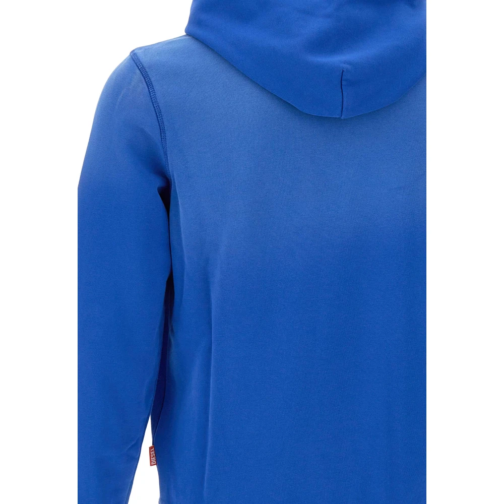 Diesel Kobaltblauwe Katoenen Sweatshirt met Capuchon Blue Heren