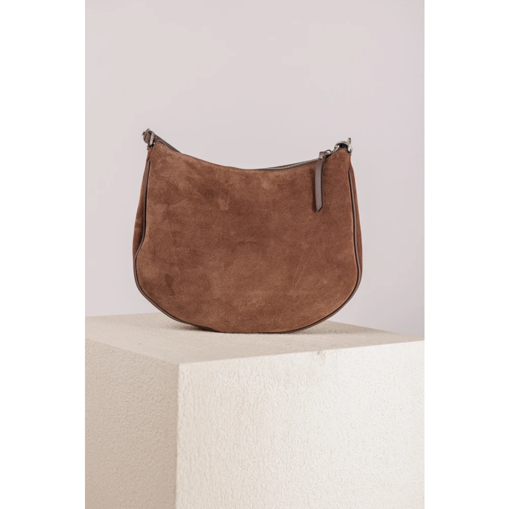 Gianni Chiarini Brooke Leren Handtas met Korte en Lange Hengsels Brown Dames