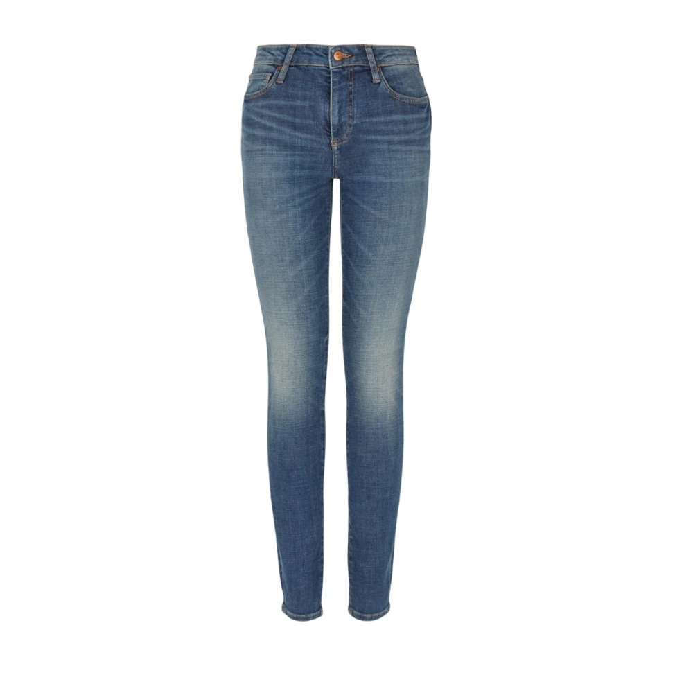 Armani Exchange Blauwe Slim Fit Jeans Aw24 Blue Dames