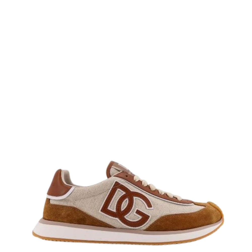 Dolce & Gabbana Cushion Canvas With Side Logo Sneakers Heren Schoenen Veelkleurig Multicolor