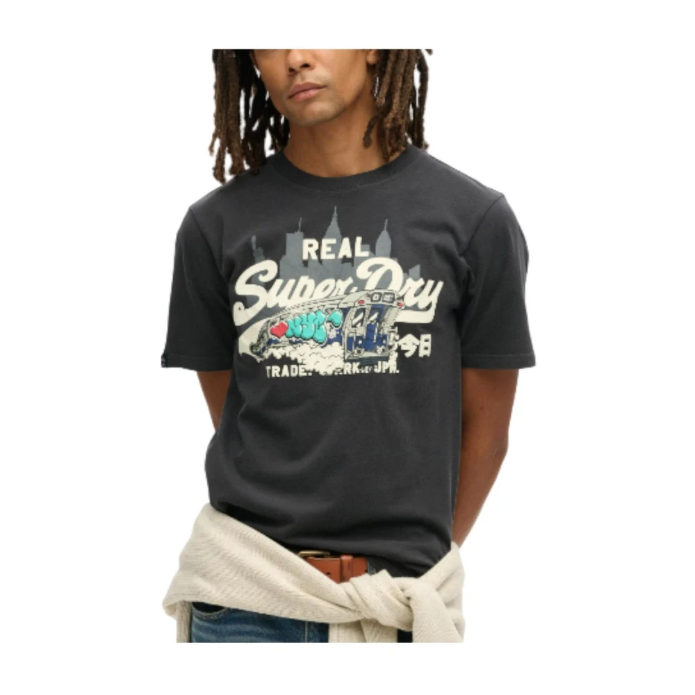 Superdry New York Grafisch T-shirt Gray Heren