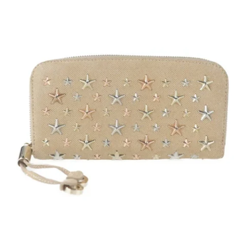 Jimmy Choo Pre-owned Canvas wallets Beige Dames