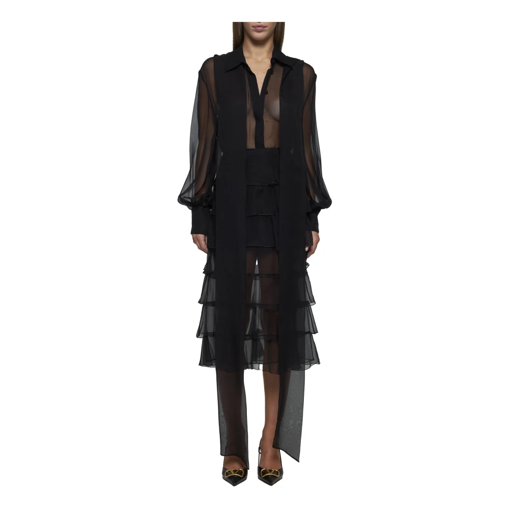 Valentino Zwarte Signature VLogo Oorbellen Black Dames
