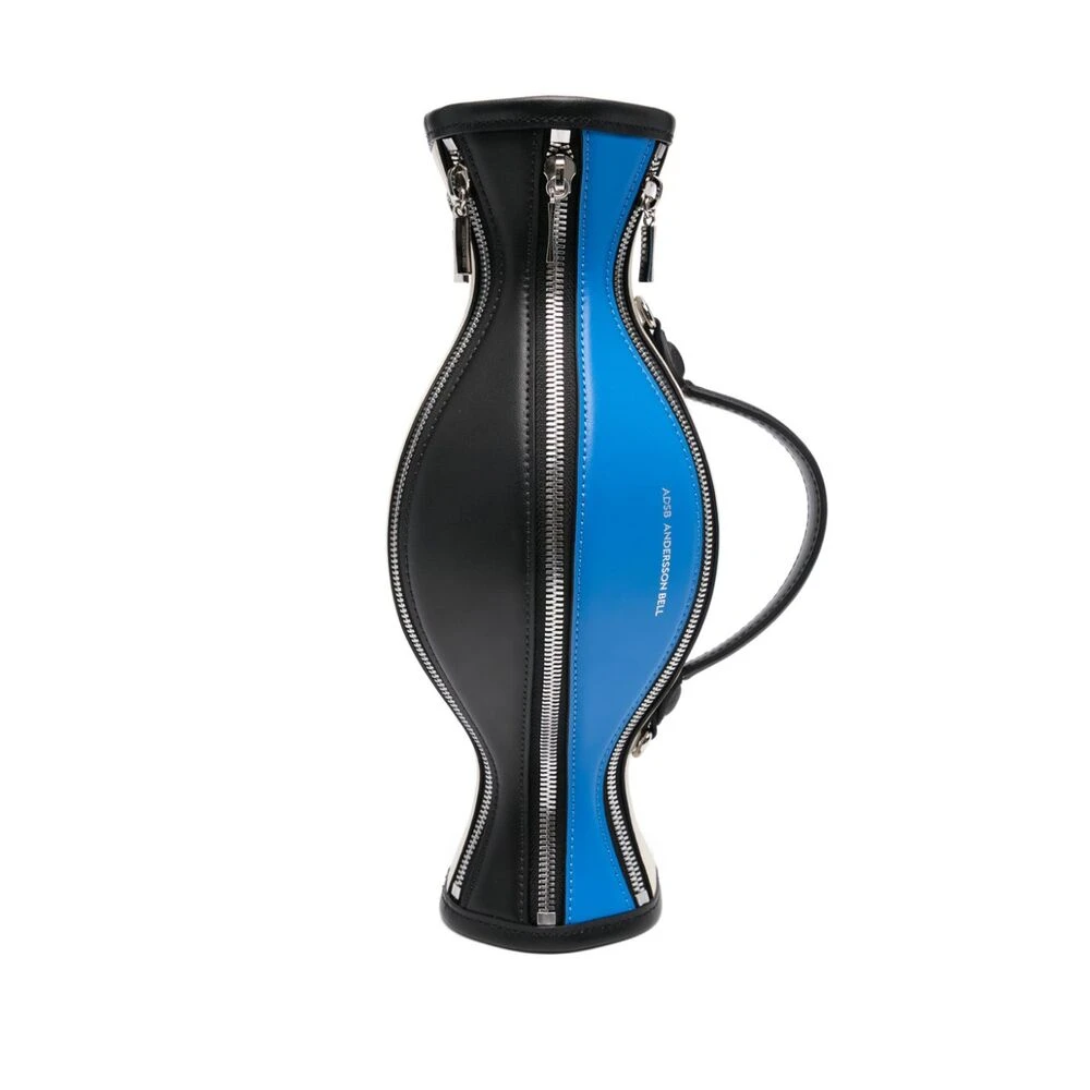 Andersson Bell Kleur-Blok Kalfsleren Schoudertas Blue Dames