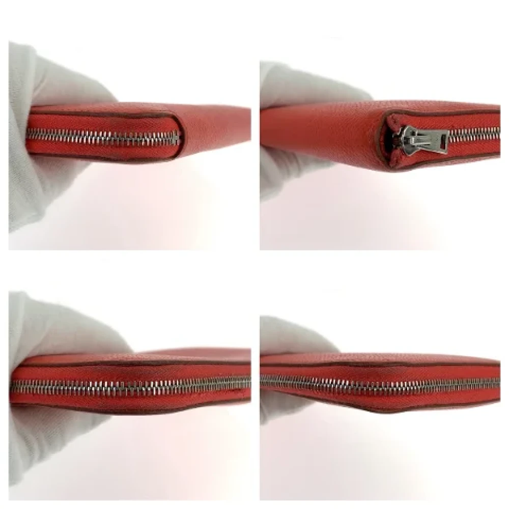 Hermès Vintage Pre-owned Leather wallets Red Dames