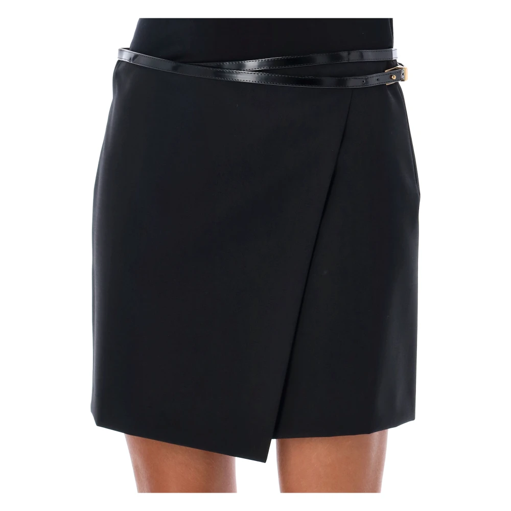 Philosophy di Lorenzo Serafini Zwarte Riemdetail Mini Rok Black Dames