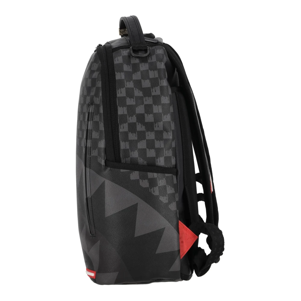 Sprayground Zwarte Hangover Drip Check Rugzak Black Unisex