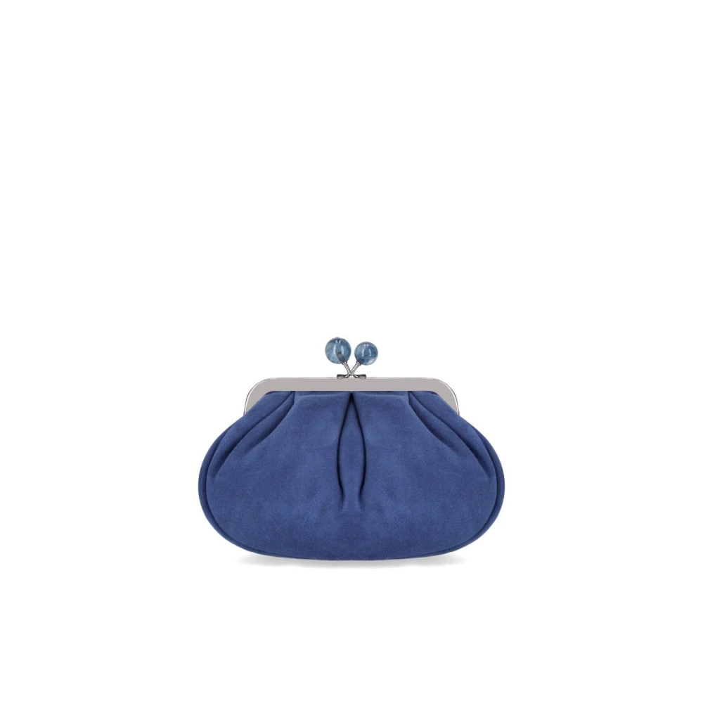 Weekend Max Mara Blue Mini Bags, Female, One Size, Pasticcino Valois Small Clutch