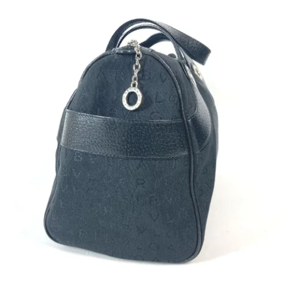 Bvlgari Vintage Pre-owned Canvas handbags Black Dames