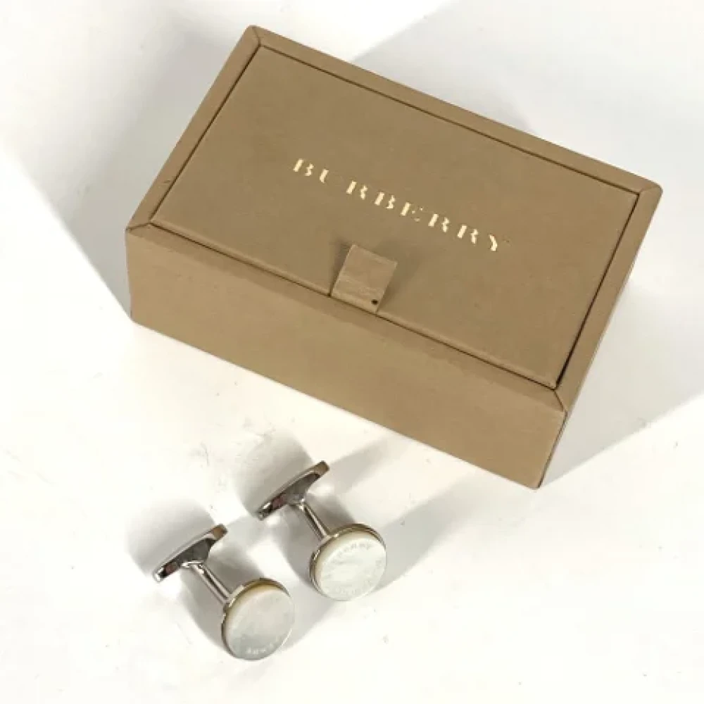 Burberry Vintage Pre-owned Silver home-office Gray Heren