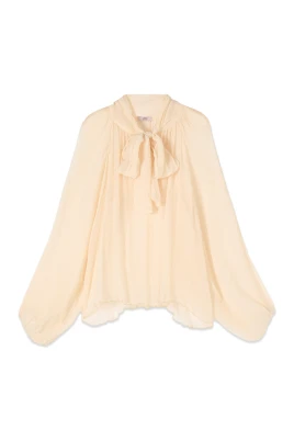 Långärmad blus med rosett