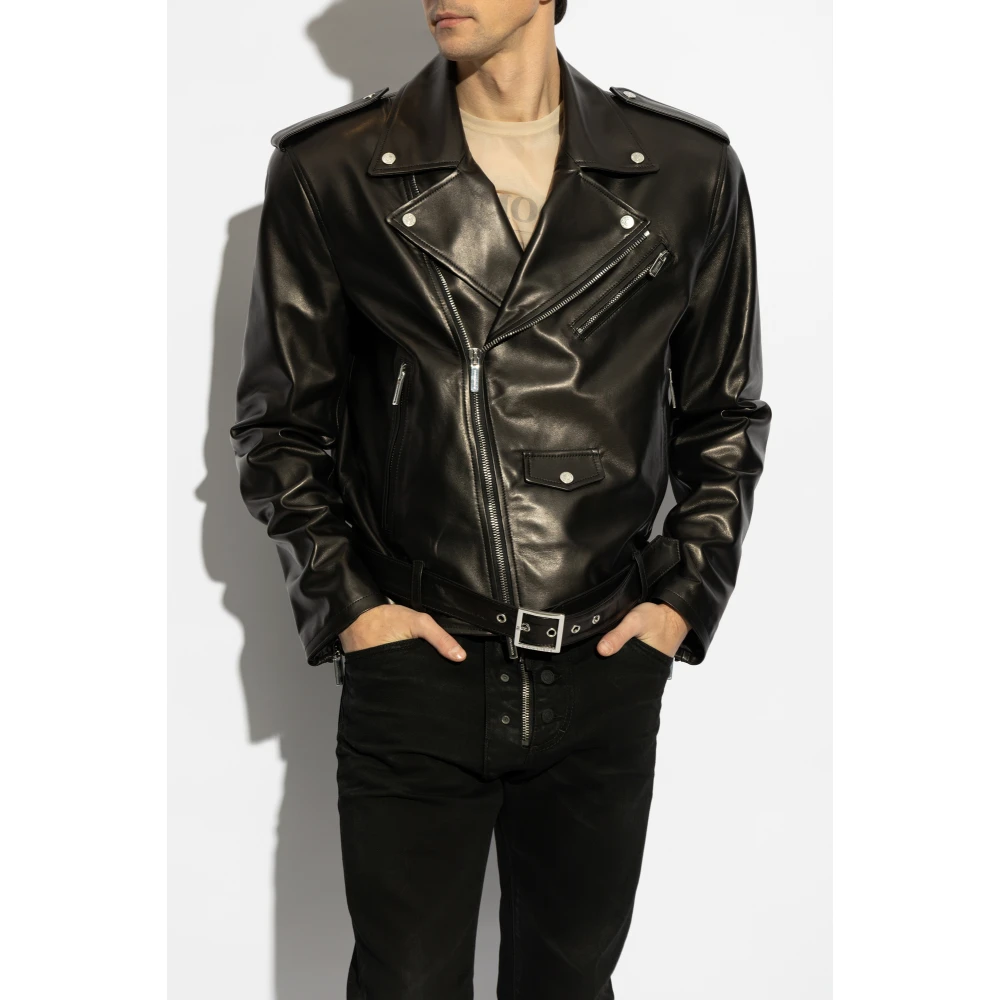 Dsquared2 Leren jas Black Heren