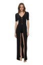 black-ribbed-long-dress-front-slit