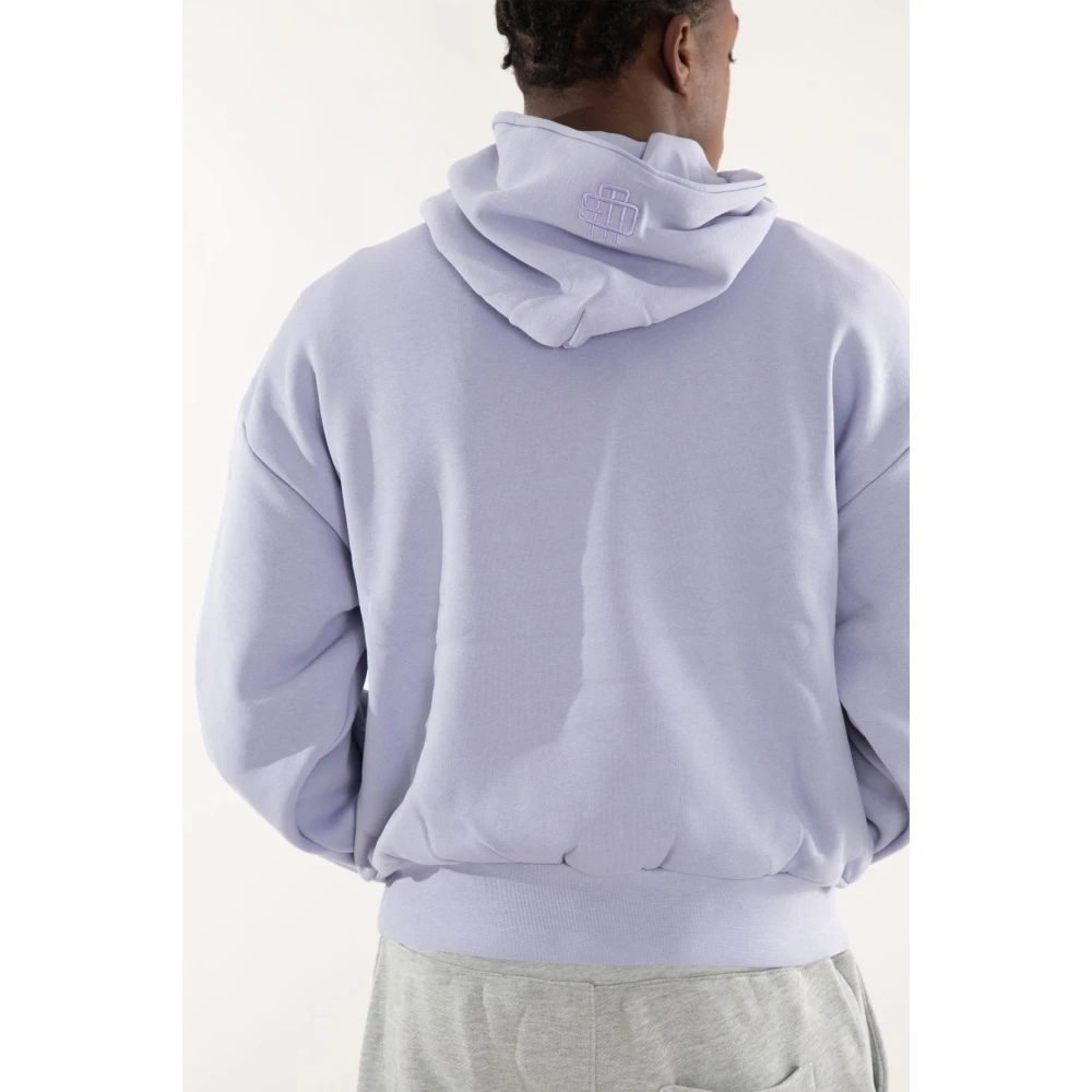 Garment Workshop Boxy Hoodie met Dubbellaags Stijl Purple Heren
