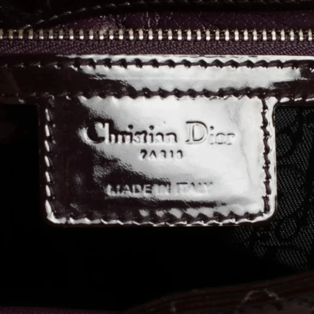 Dior Vintage Pre-owned Leather dior-bags Purple Dames
