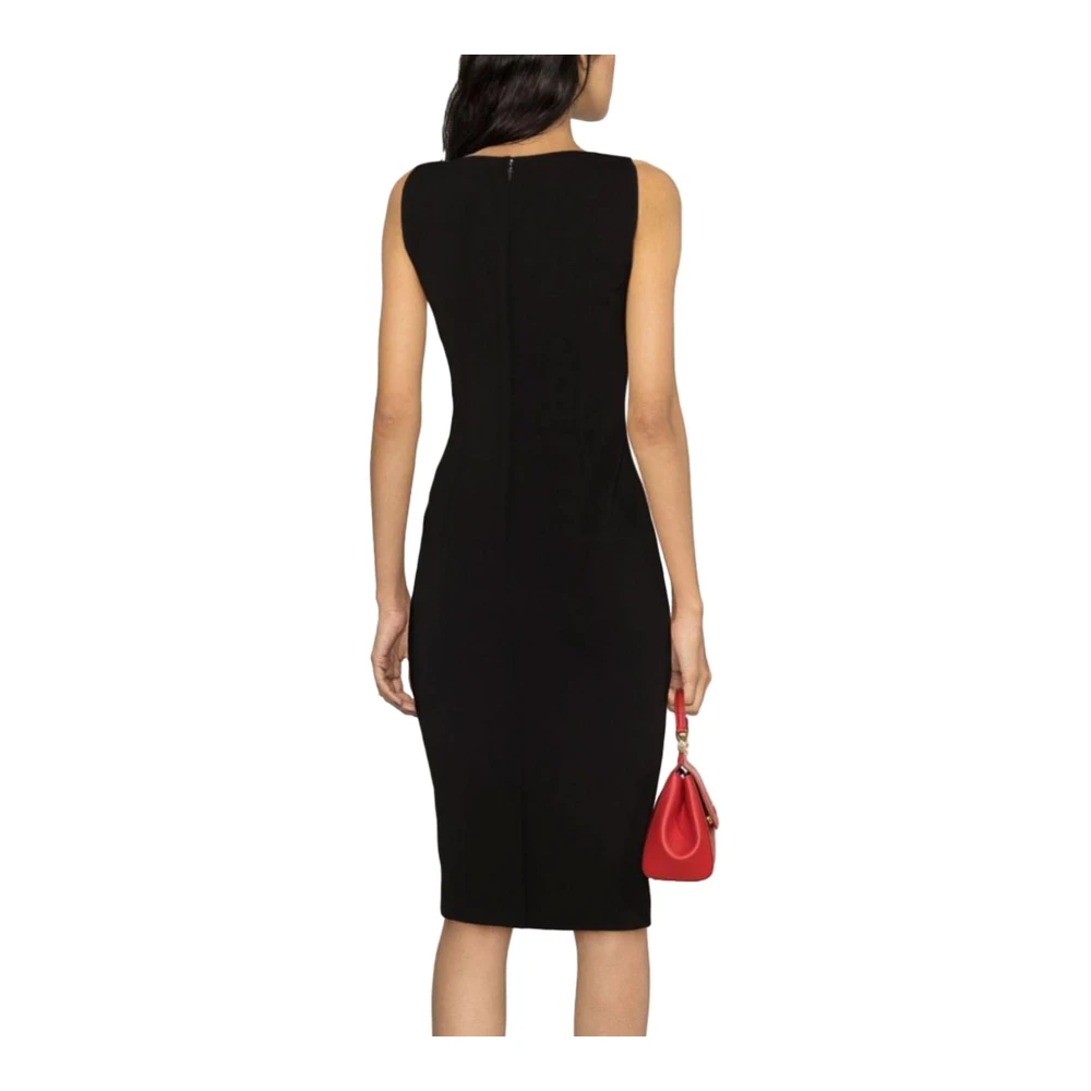 Dolce & Gabbana Elegante Midi Jurk Black Dames