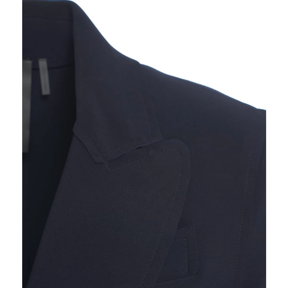 Norma Kamali Blauwe Single-Breasted Blazer Chic Stijl Blue Dames