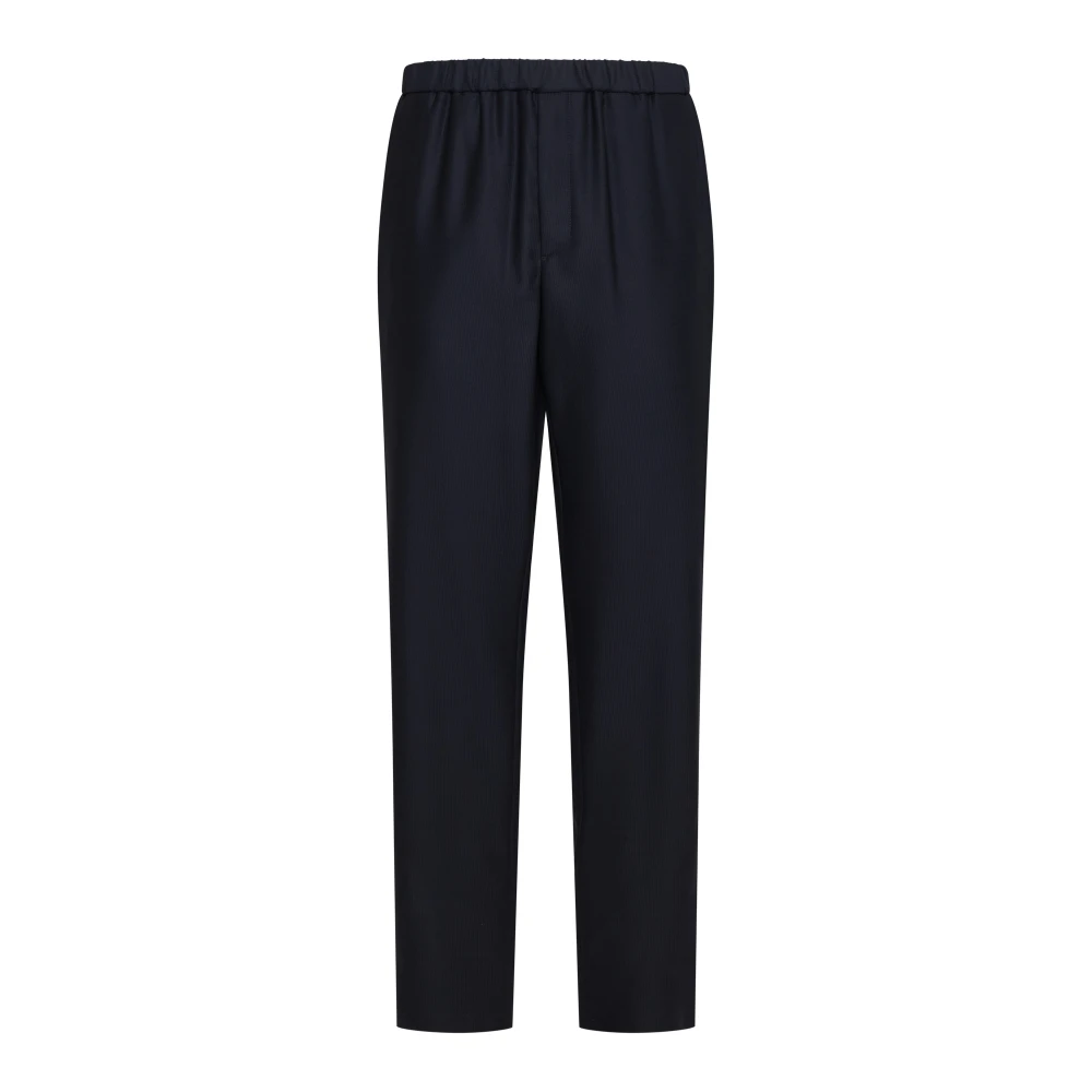 Giorgio Armani Nachtblauwe Wolbroek Blue Heren