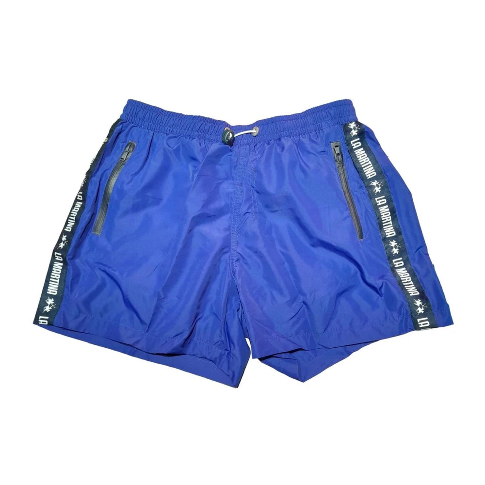 La Martina Men's Blue Beachwear, Xl, Drawstring Swimwear
