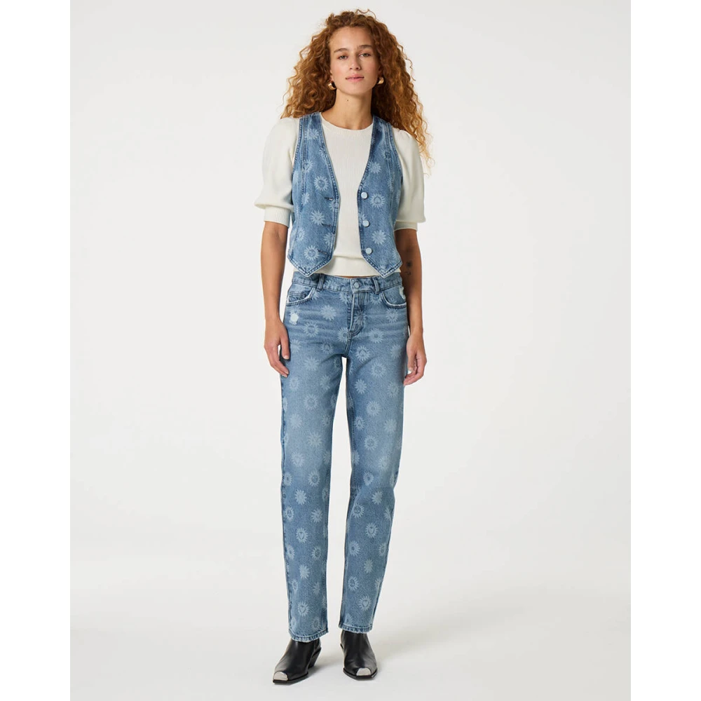 Fabienne Chapot Marie Straight Leg Jeans Blue Dames