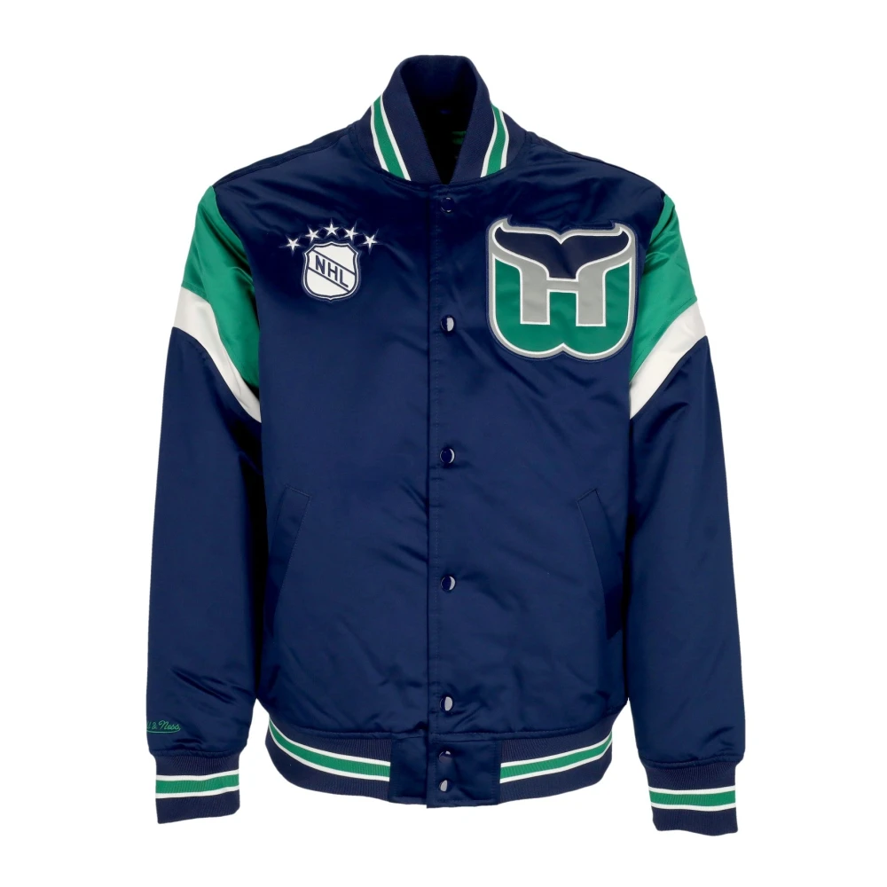 Mitchell & Ness NHL Heavyweight Bomberjack Whalers Blue Heren