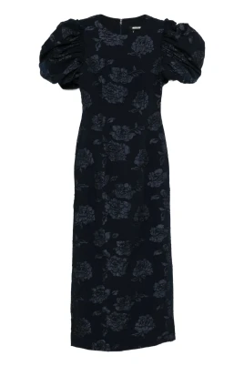 Jacquard Puff Maxi Klänning