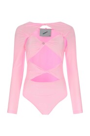 Fluo rosa lycra bodysuit