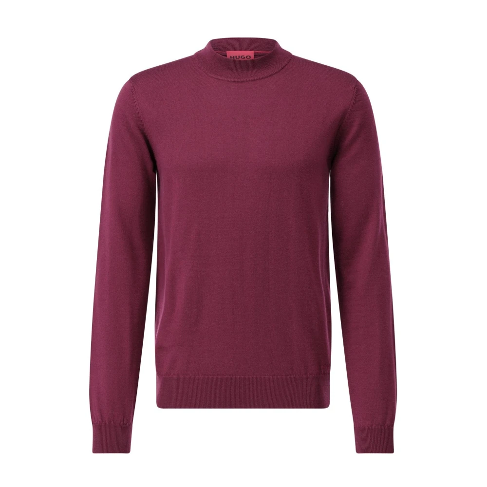 Hugo Boss Zachte Wollen Trui Matteo Red Heren