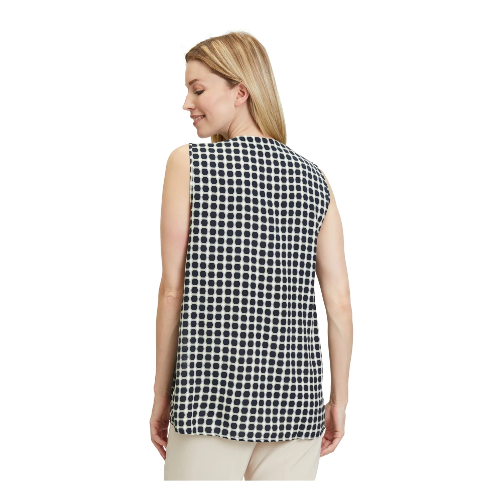 Betty Barclay Polka Dot Mouwloze V-hals Tuniek Blouse Multicolor Dames