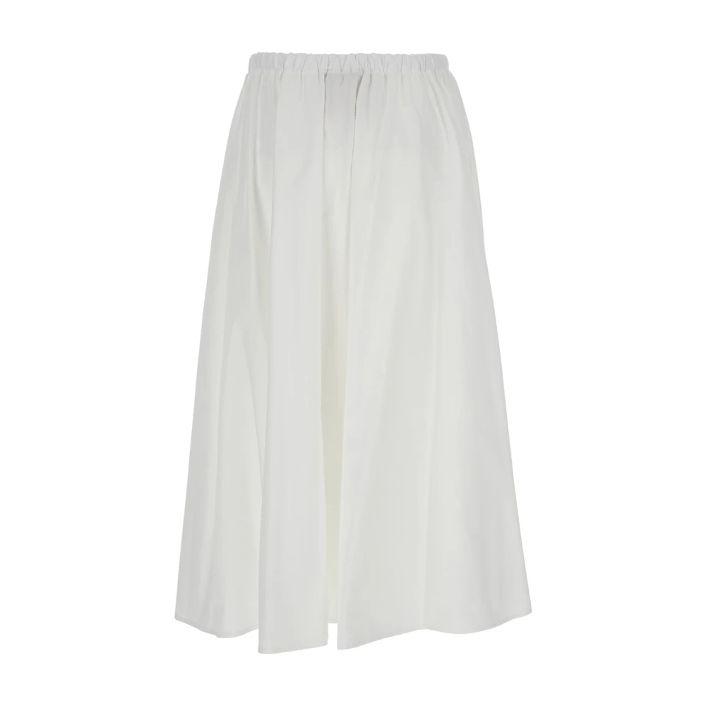 Semicouture Witte rits voor katoenen rok White Dames