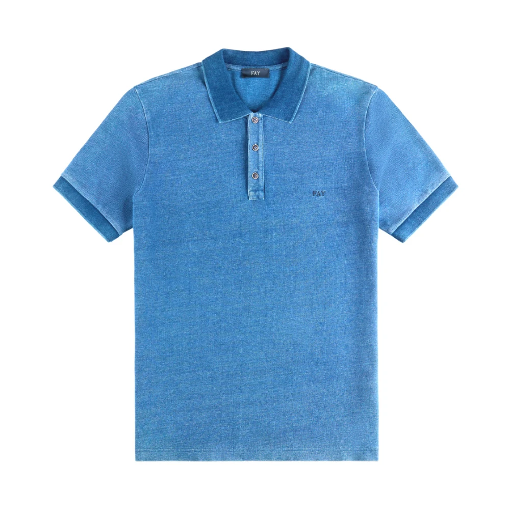 Fay - Tops > Polo Shirts - Blue - Fay - Modalova