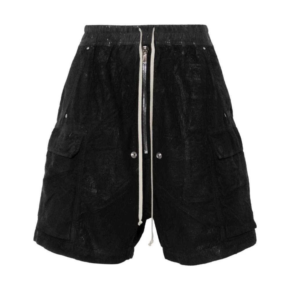 Rick Owens Cargo Zwarte Shorts Black Heren