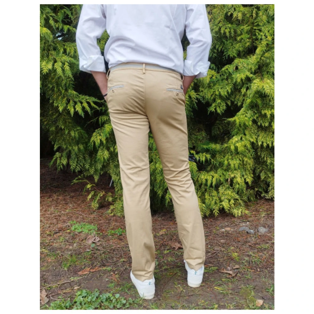 Mason's Slim Fit Torino University Broek Beige Heren