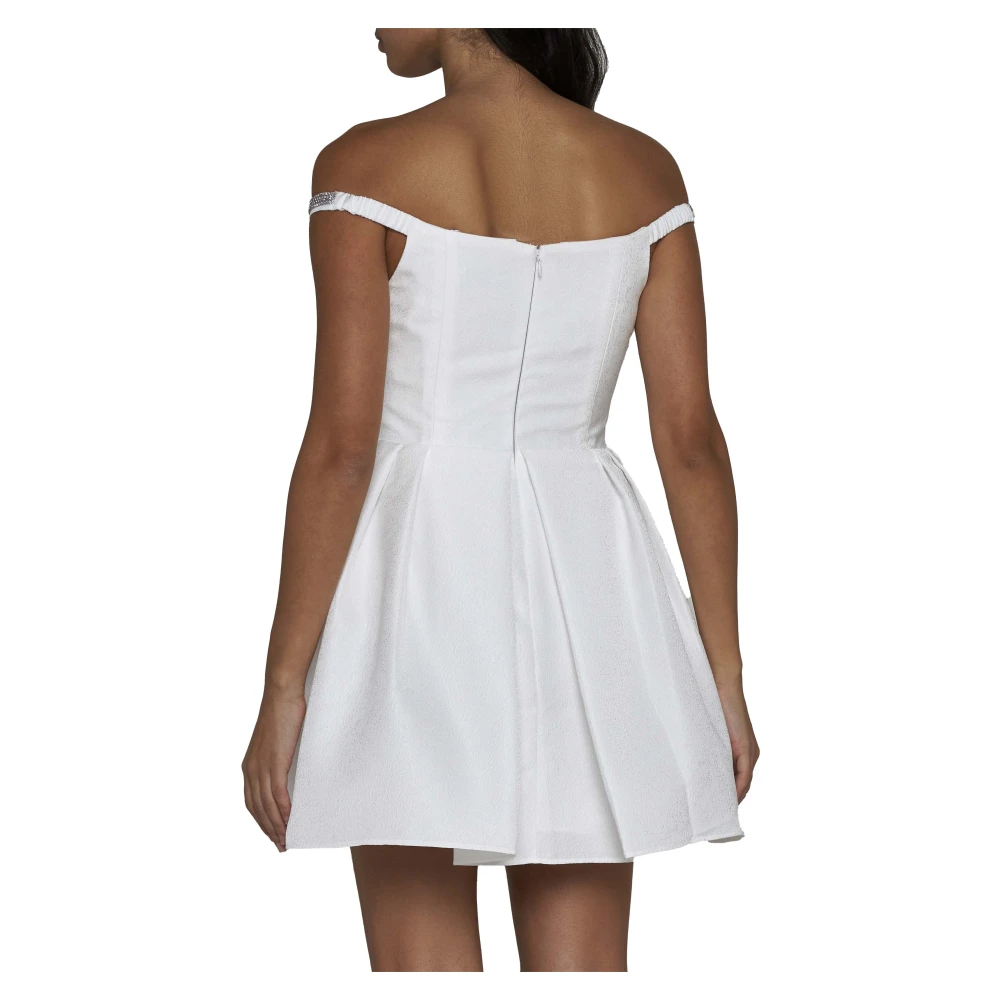 Self Portrait Witte Jurk met Diamanté Details White Dames