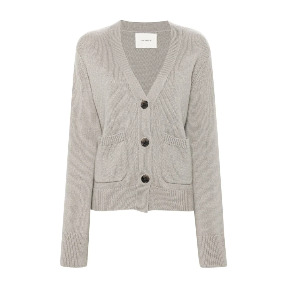Lisa Yang Pebble Danni Cardigan Gray Dames